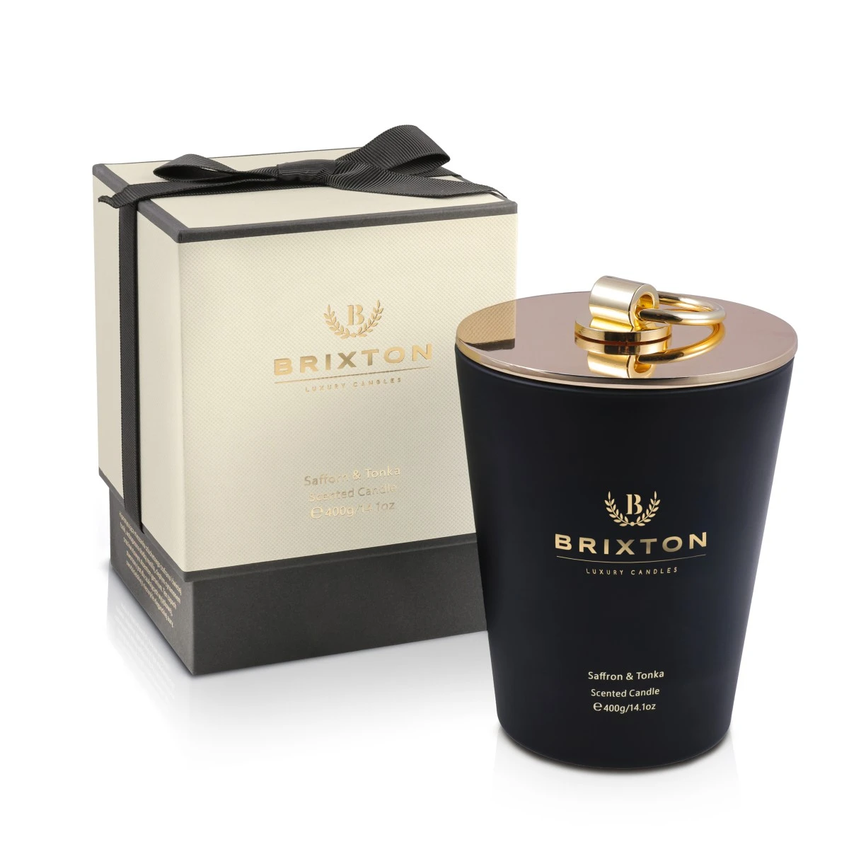 Świeca zapachowa w szkle 400g Saffron & Tonka