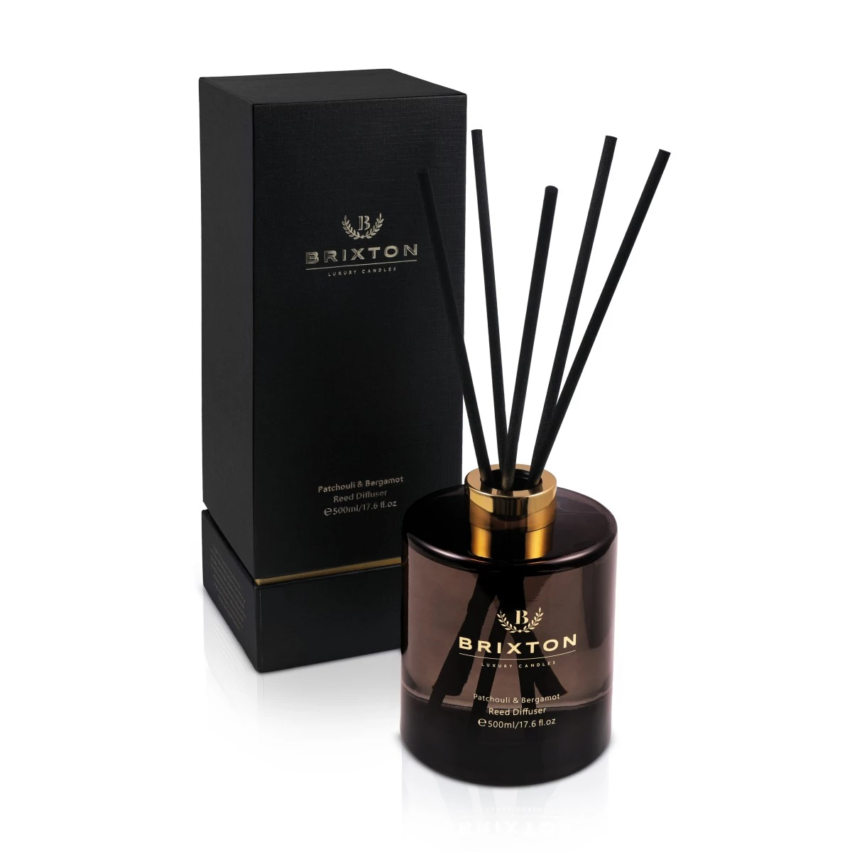 Dyfuzor zapachowy w szkle z patyczkami 500ml Patchouli & Bergamot